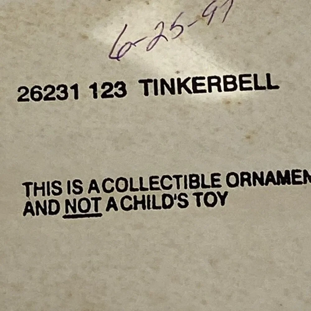 Disney Tinker Bell In‎ Snowflake Christmas Tree Collectible Hanging Ornament